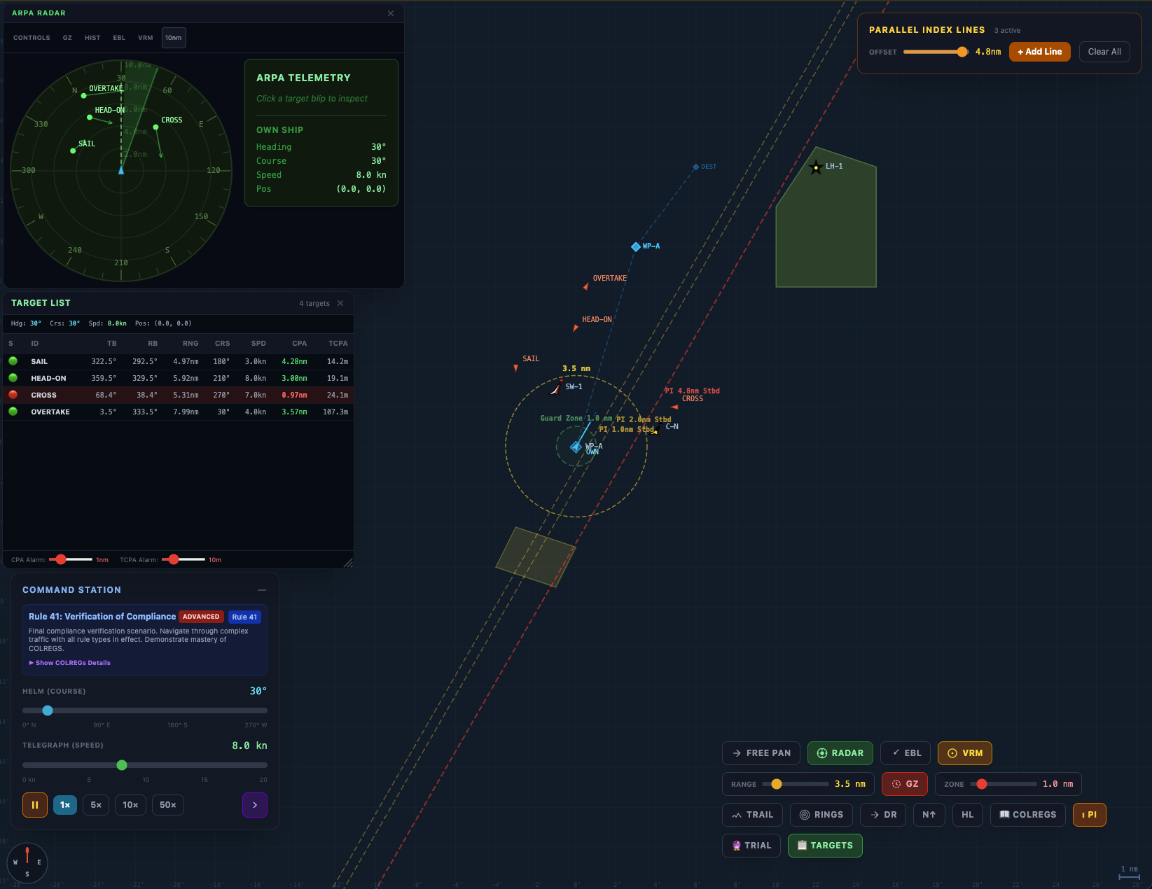 Web-ECDIS & Radar Simulator Screenshot